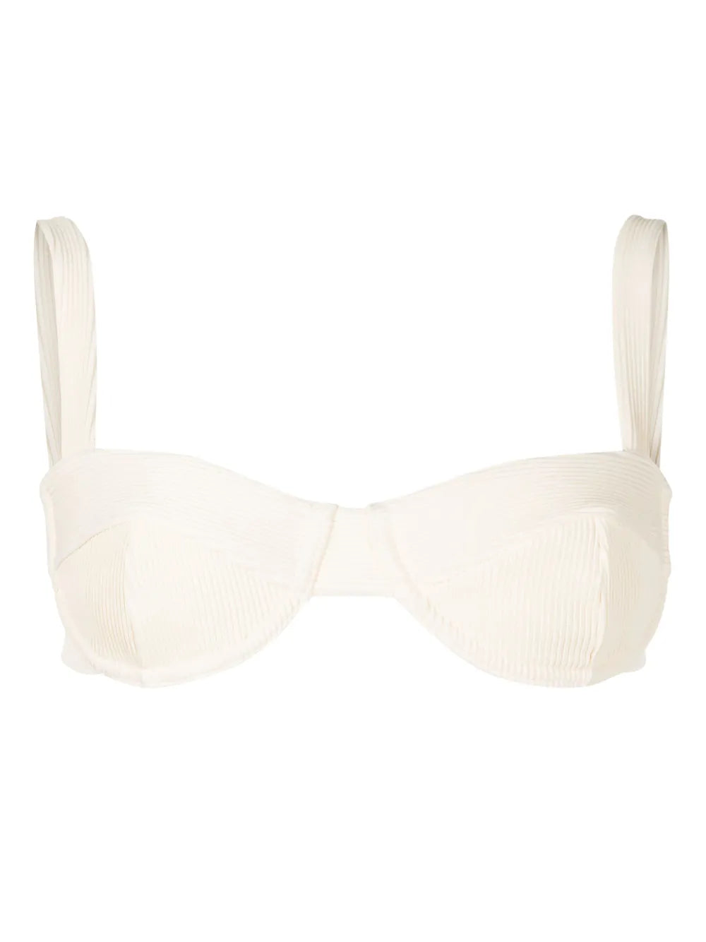 Underwire-Cup Ribbed Bikini Top