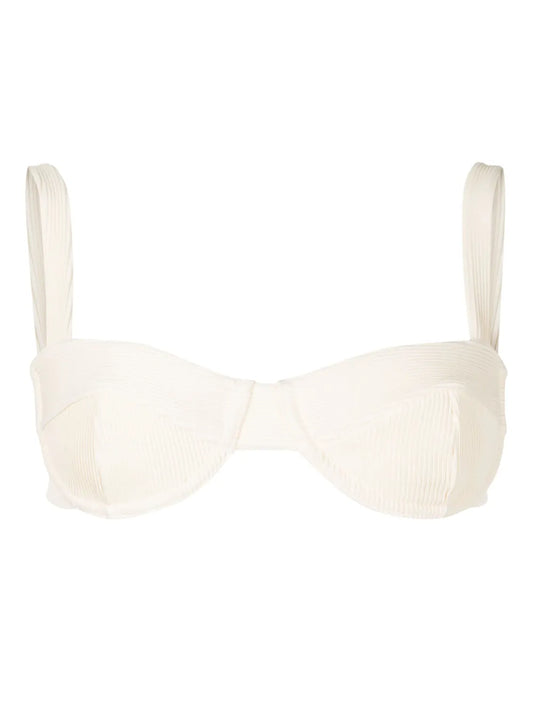 Underwire-Cup Ribbed Bikini Top