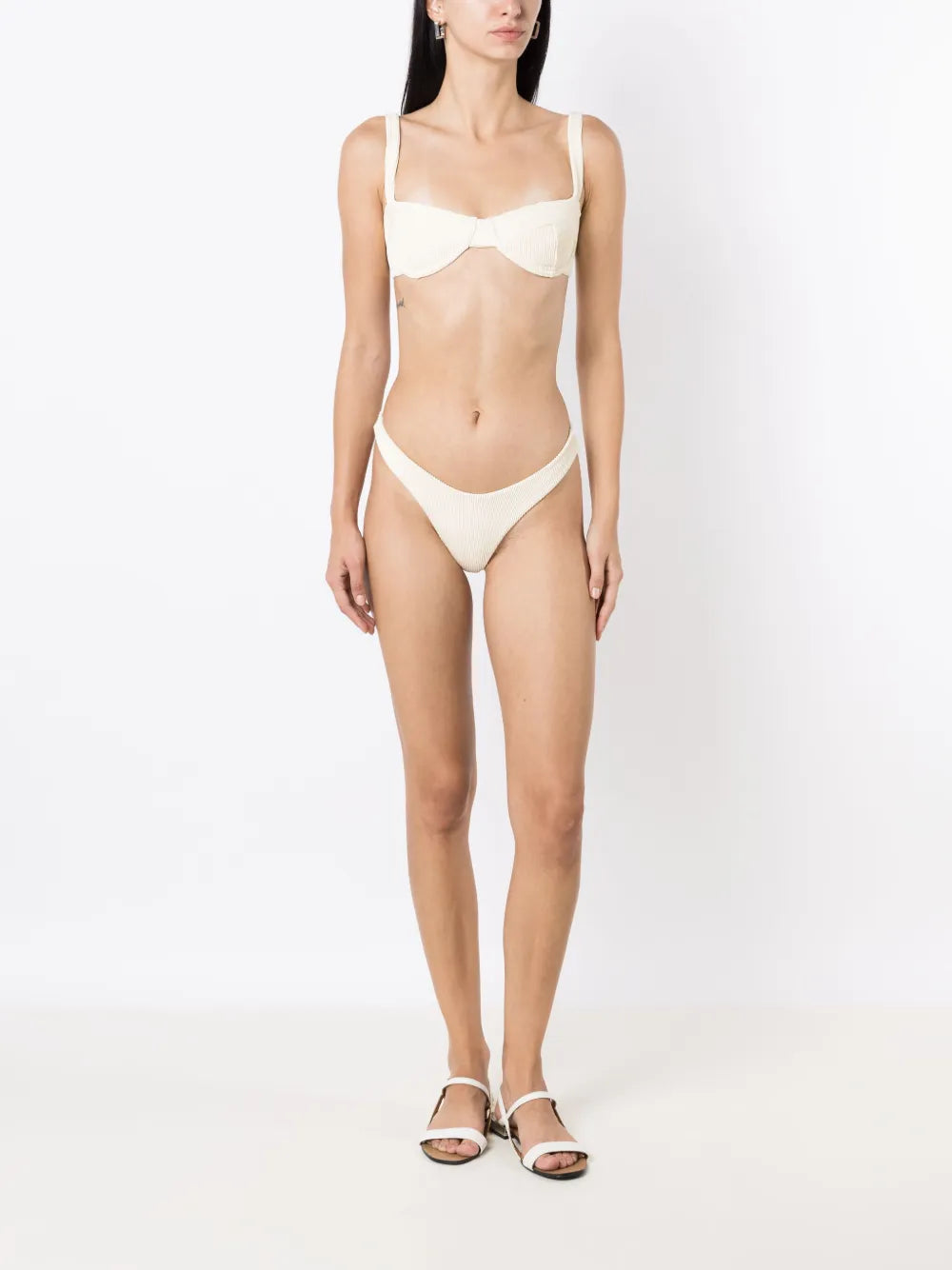 Underwire-Cup Ribbed Bikini Top