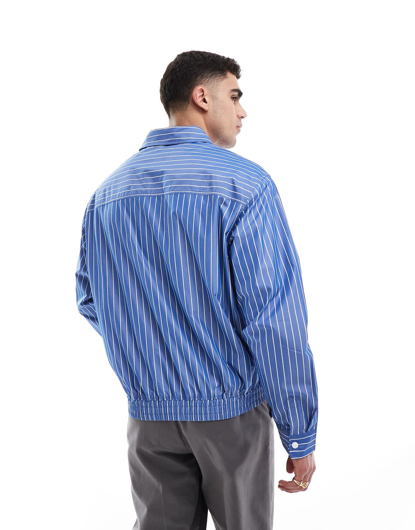 Striped Worker Shacket