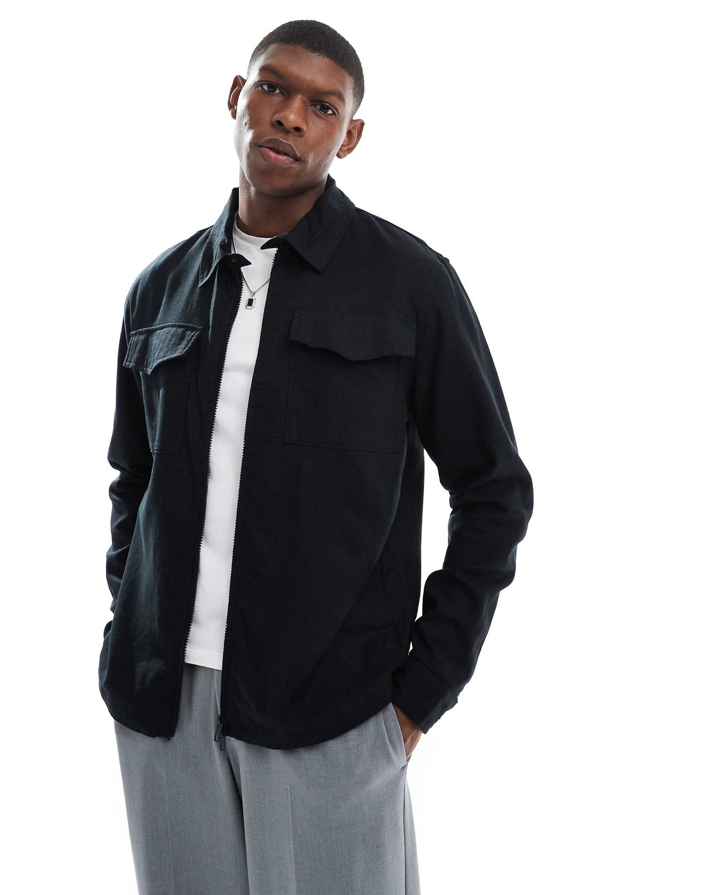 2 Pocket Linen Overshirt