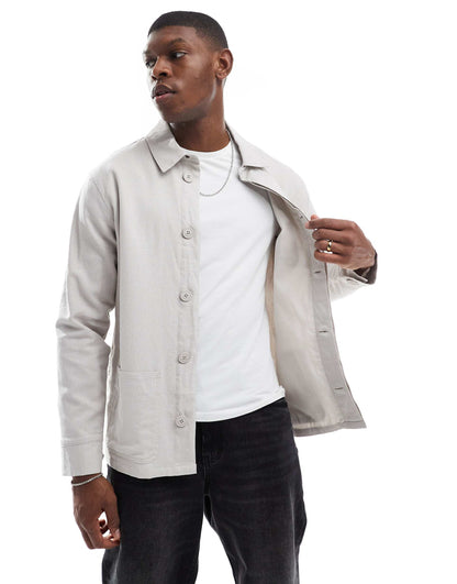 Linen Utility Shacket