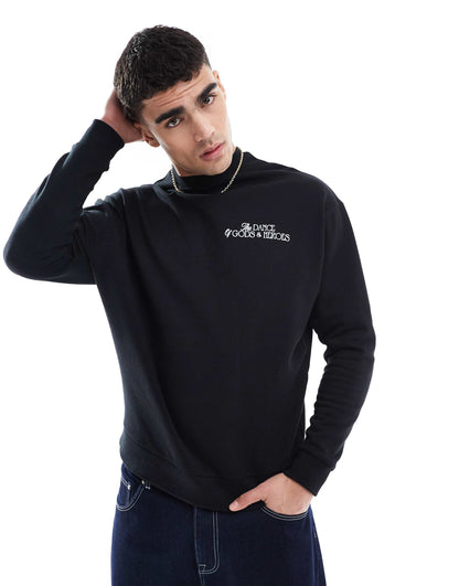 Oversized Sweatshirt With Abstract Back Print