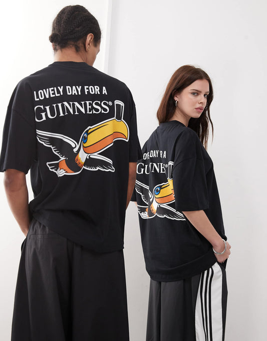 Unisex Oversized License T-Shirt With Guinness Prints