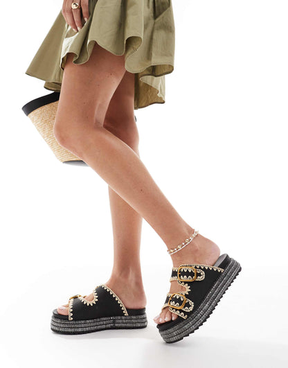 Owen Double Strap Flatform Sandals