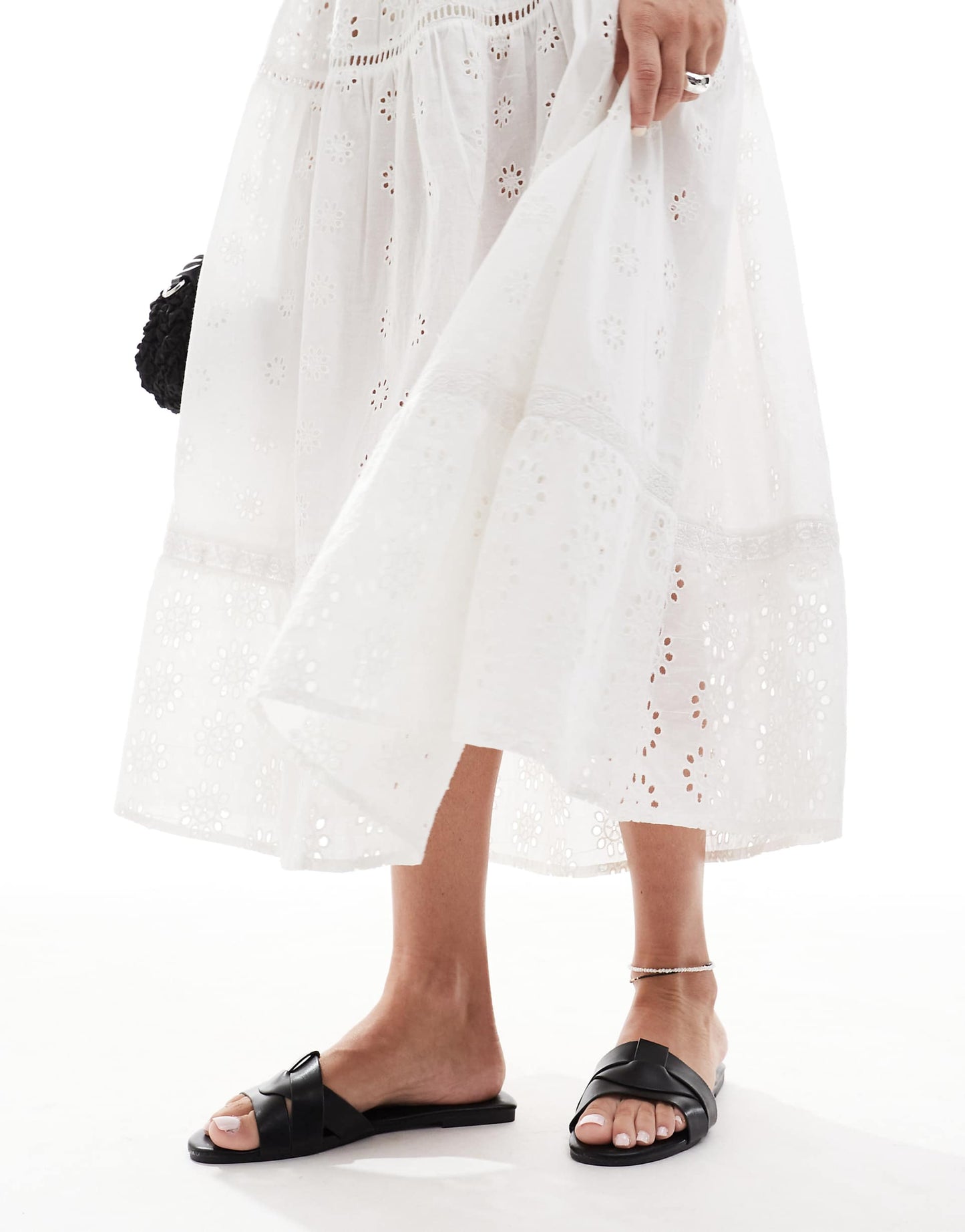 Heron Woven Detail Flat Sandals