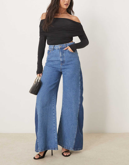 Flared Jean With Two-Tone Panels