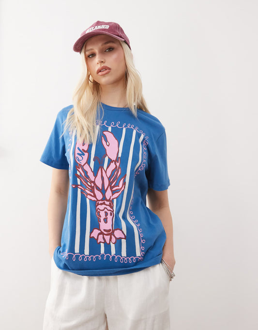 Lobster Print Oversized T-Shirt