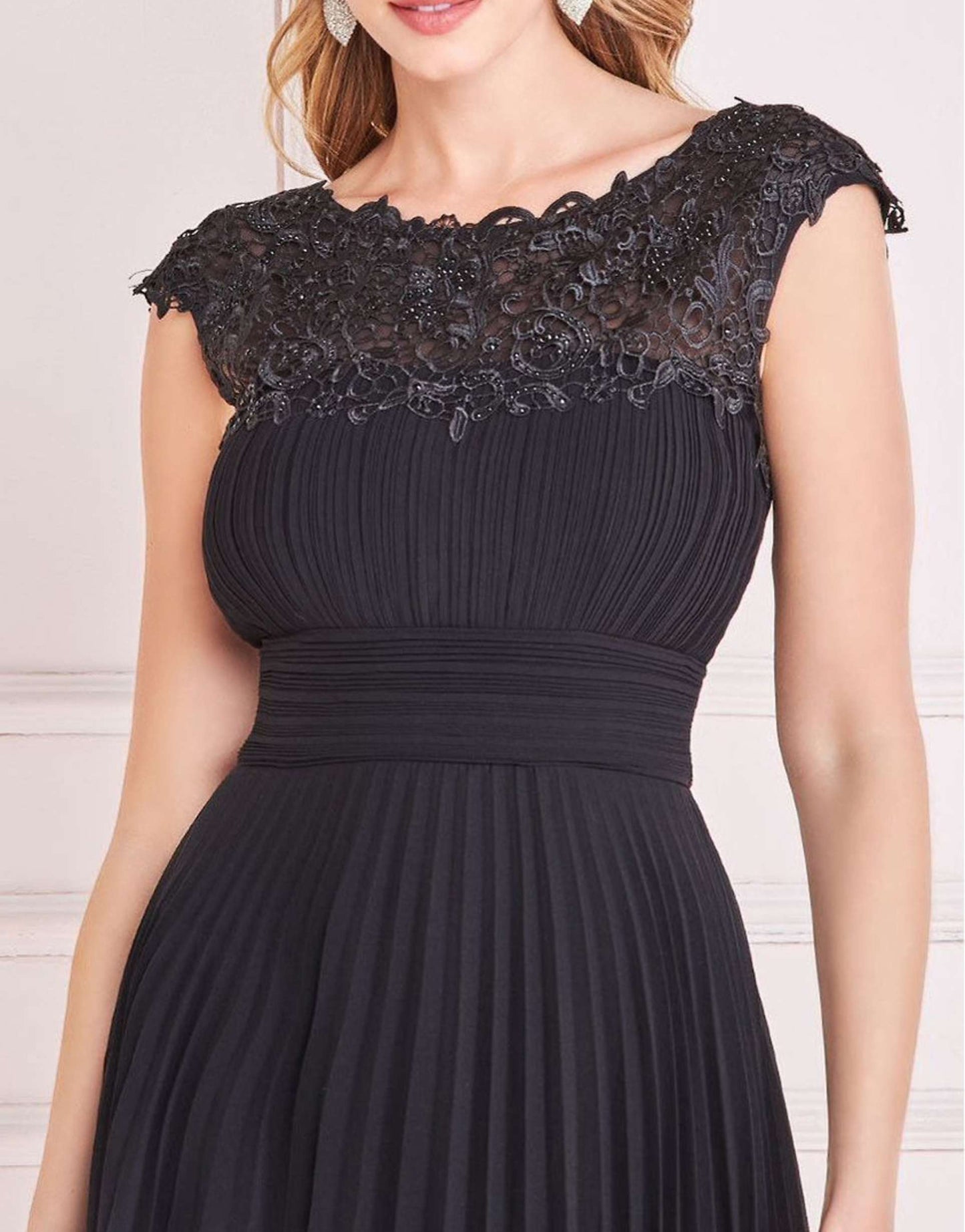 Crochet & Pleated Top Midi