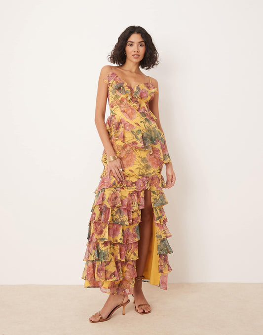 Floral Strappy Maxi Dress