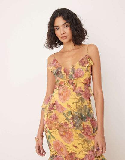 Floral Strappy Maxi Dress