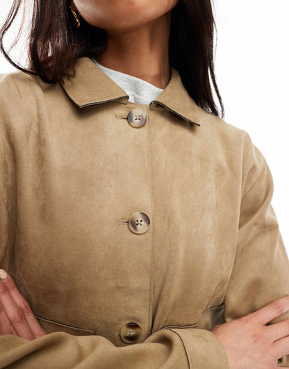Faux Suede Jacket