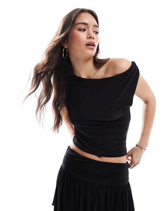 Co-Ord Drape One Shoulder Top