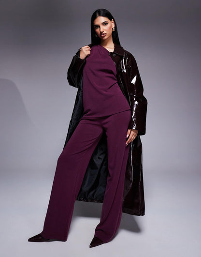 Co-Ord Wide Leg Cupro Trouser