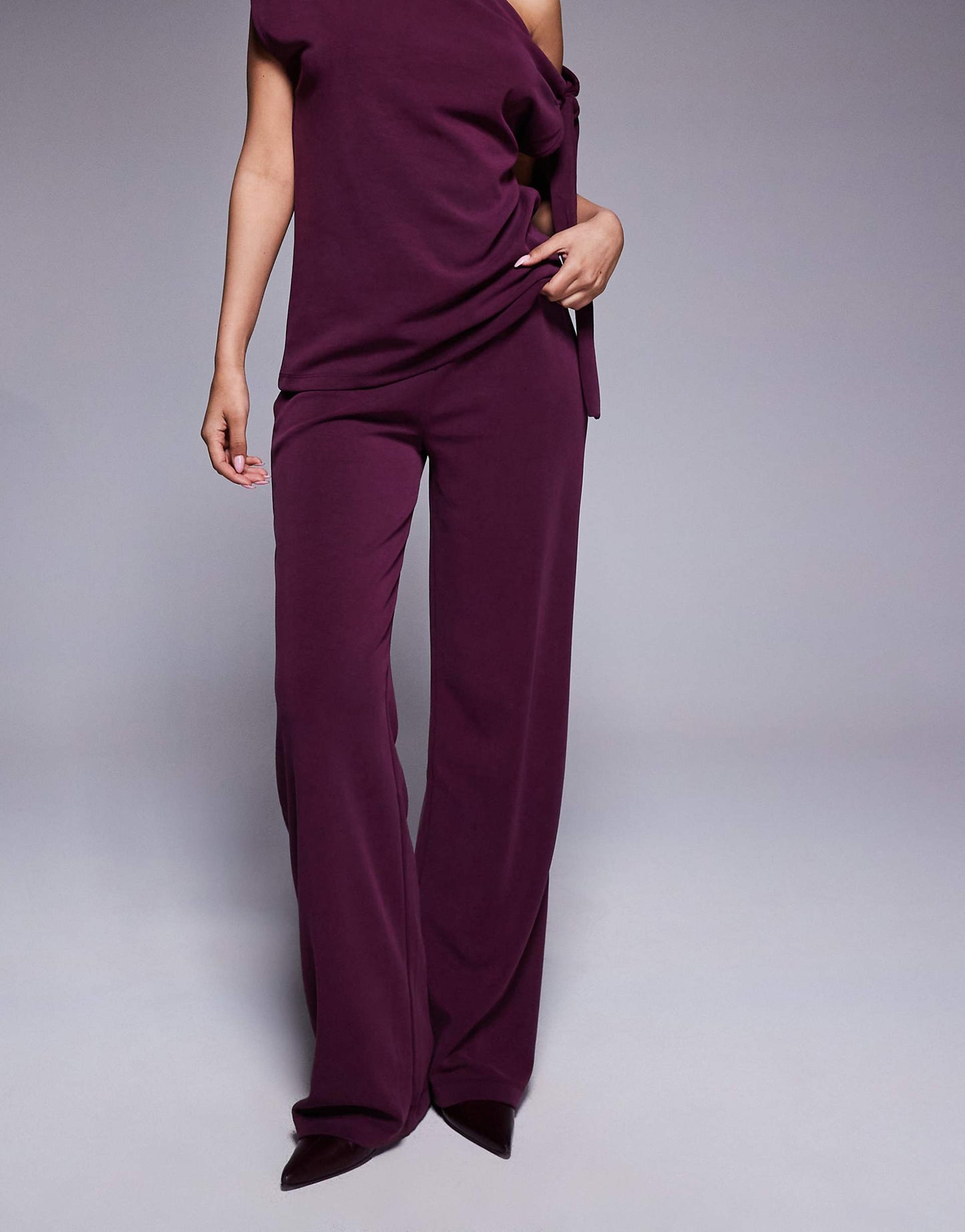 Co-Ord Wide Leg Cupro Trouser