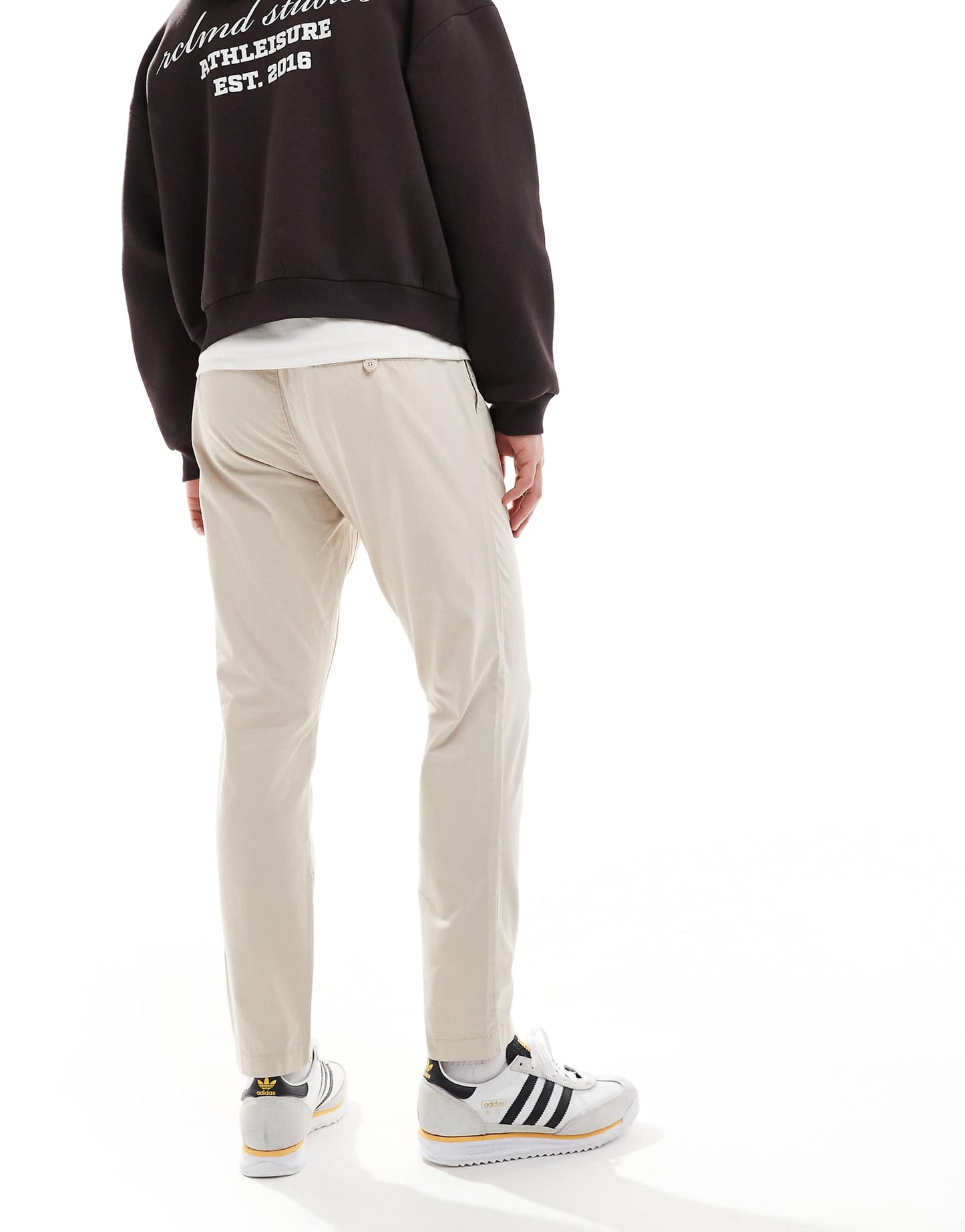 Twill Trousers With Elasticated Waist