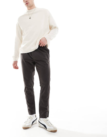 Twill Trousers With Elasticated Waist