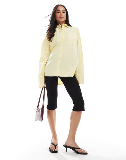 Poplin Extreme Cuff Oversized Shirt