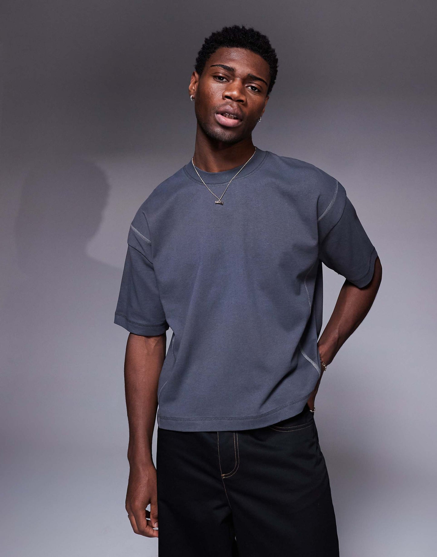 Heavyweight Oversized Boxy With Contrast Seam 240Gsm