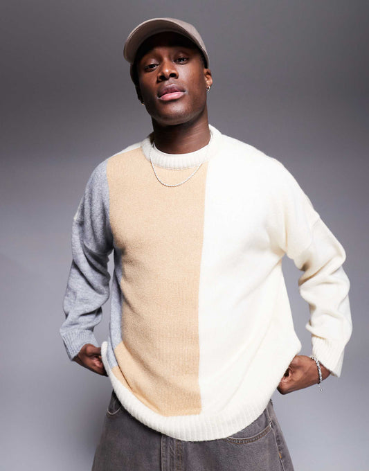 Super Oversized Boxy Fit Crew Neck Jumper