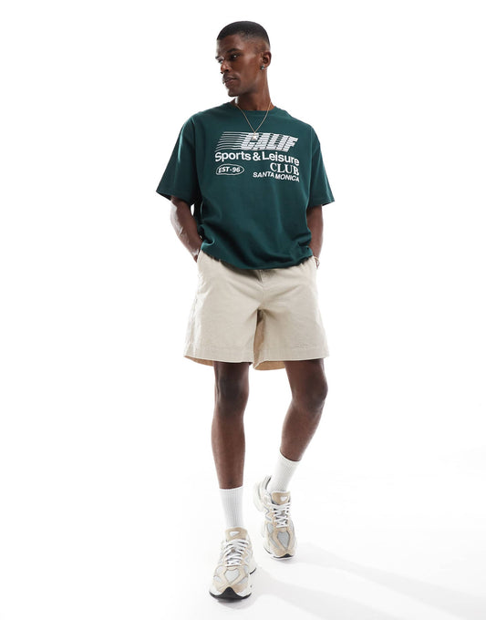 Cord Jort With Workwear Patch