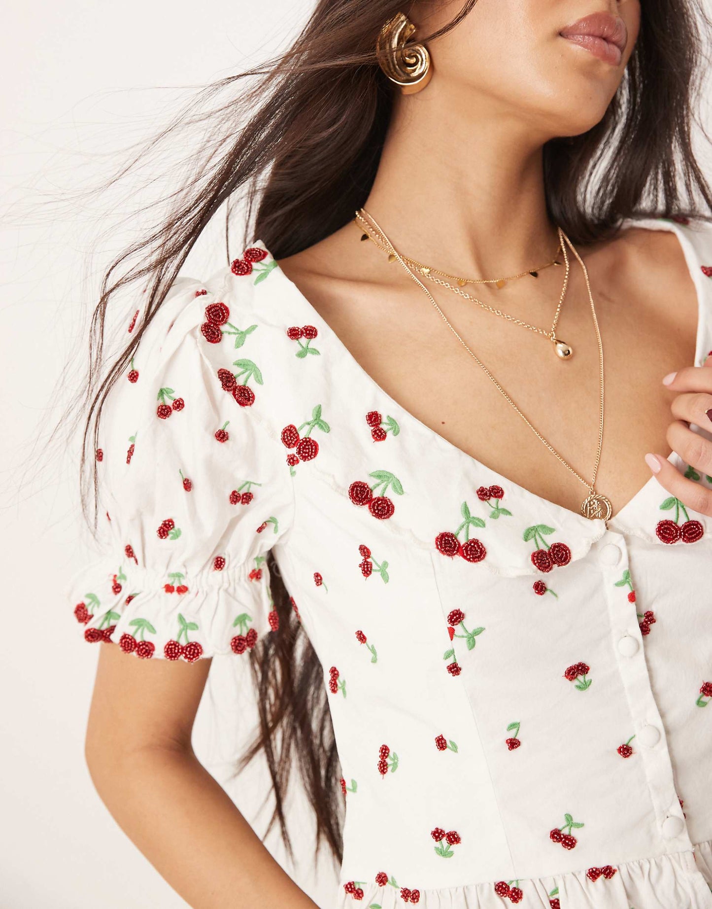 Beaded Cherries Top