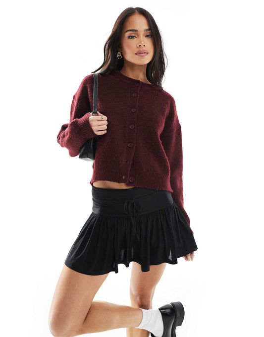 Deep Waistband Low Rise Micro Mini Skort