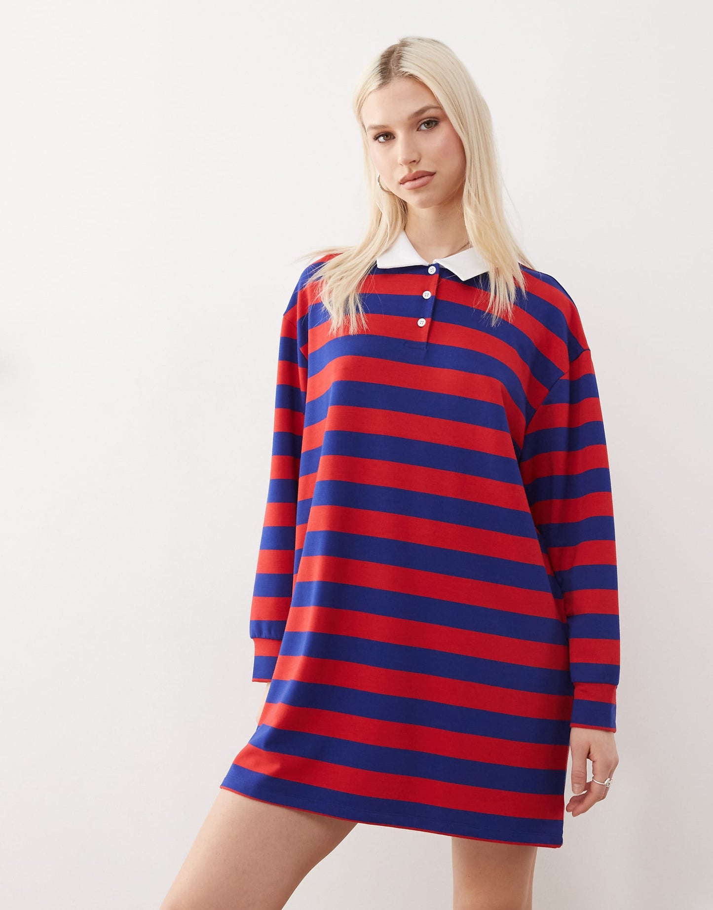 Polo Collar Mini Dress