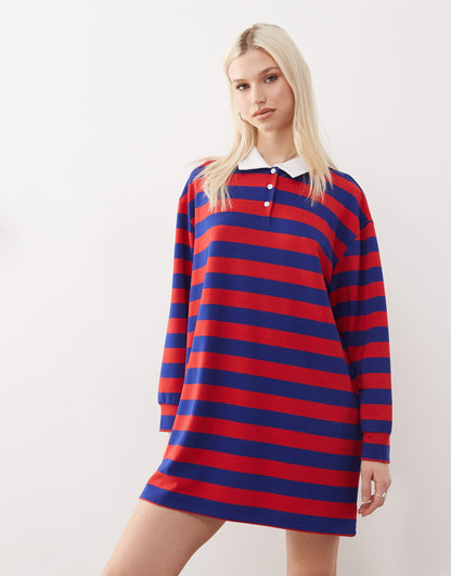 Polo Collar Mini Dress