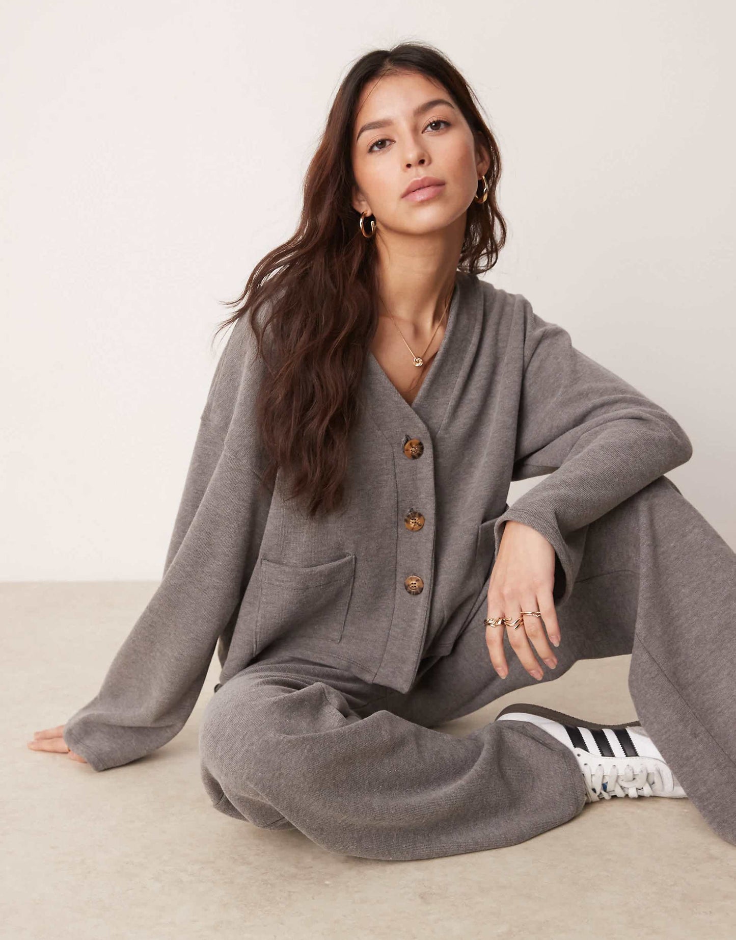 Soft Touch Cardigan With Pockets Co-Ord