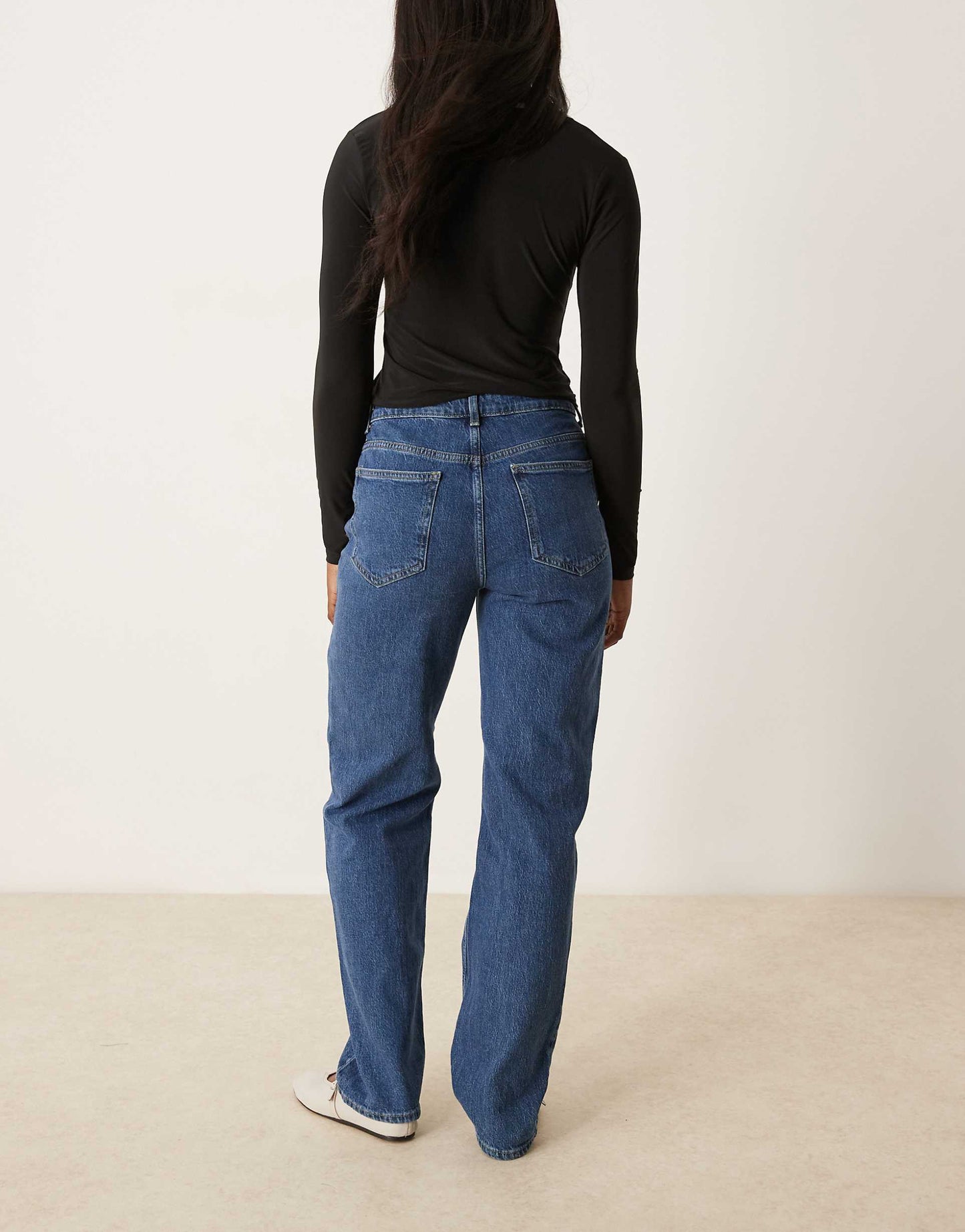 High Waist Straight Leg Jeans