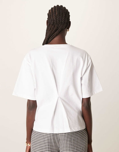 Oversized T Shirt With Back Pleat Detail