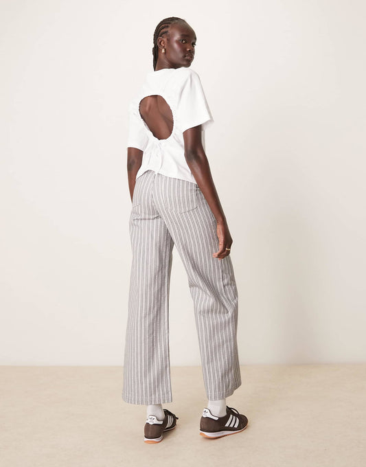 Oversized Tee With Drawstring Back Detail