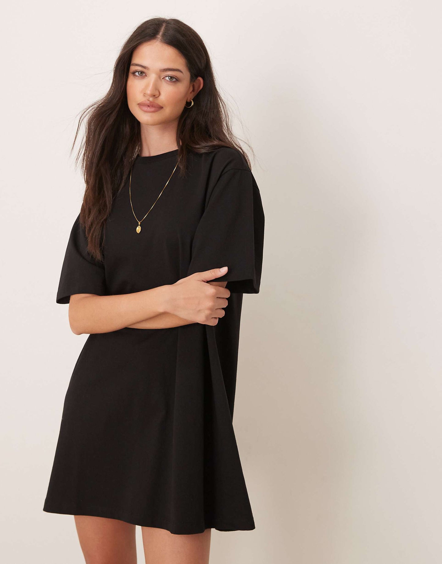 Oversized T Shirt Dress With Back Tack Detail