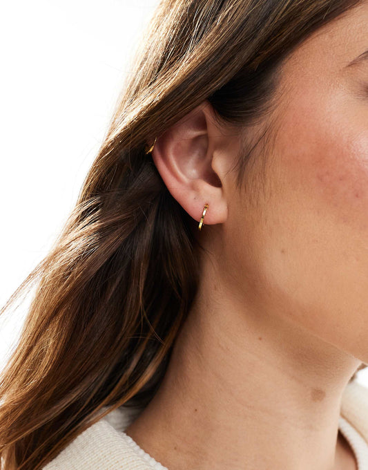 12Mm Flat Hoop Earrings