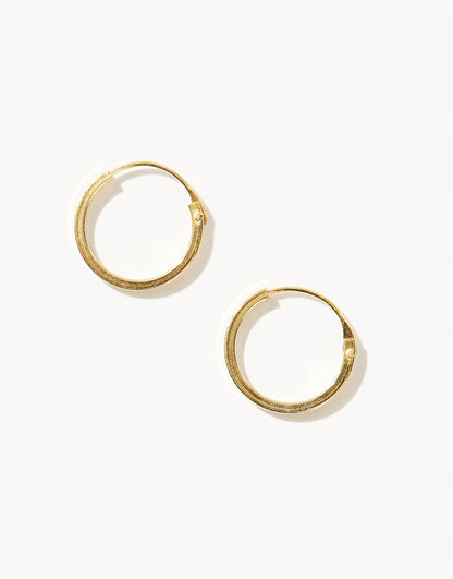 12Mm Flat Hoop Earrings
