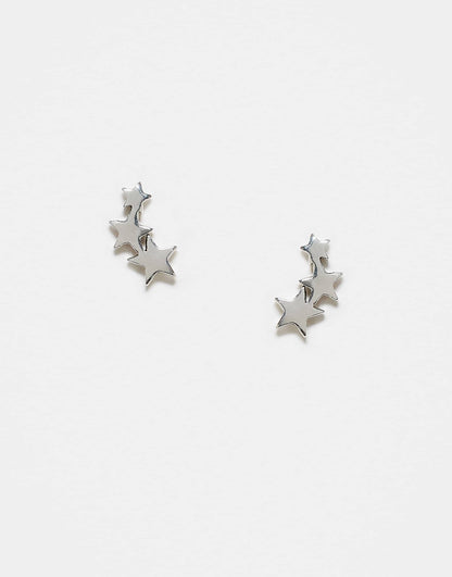 Triple Star Stud Earrings