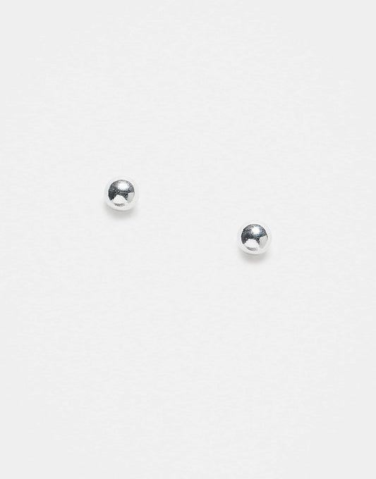 4Mm Plain Ball Stud Earrings