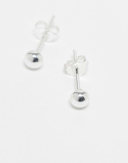 4Mm Plain Ball Stud Earrings