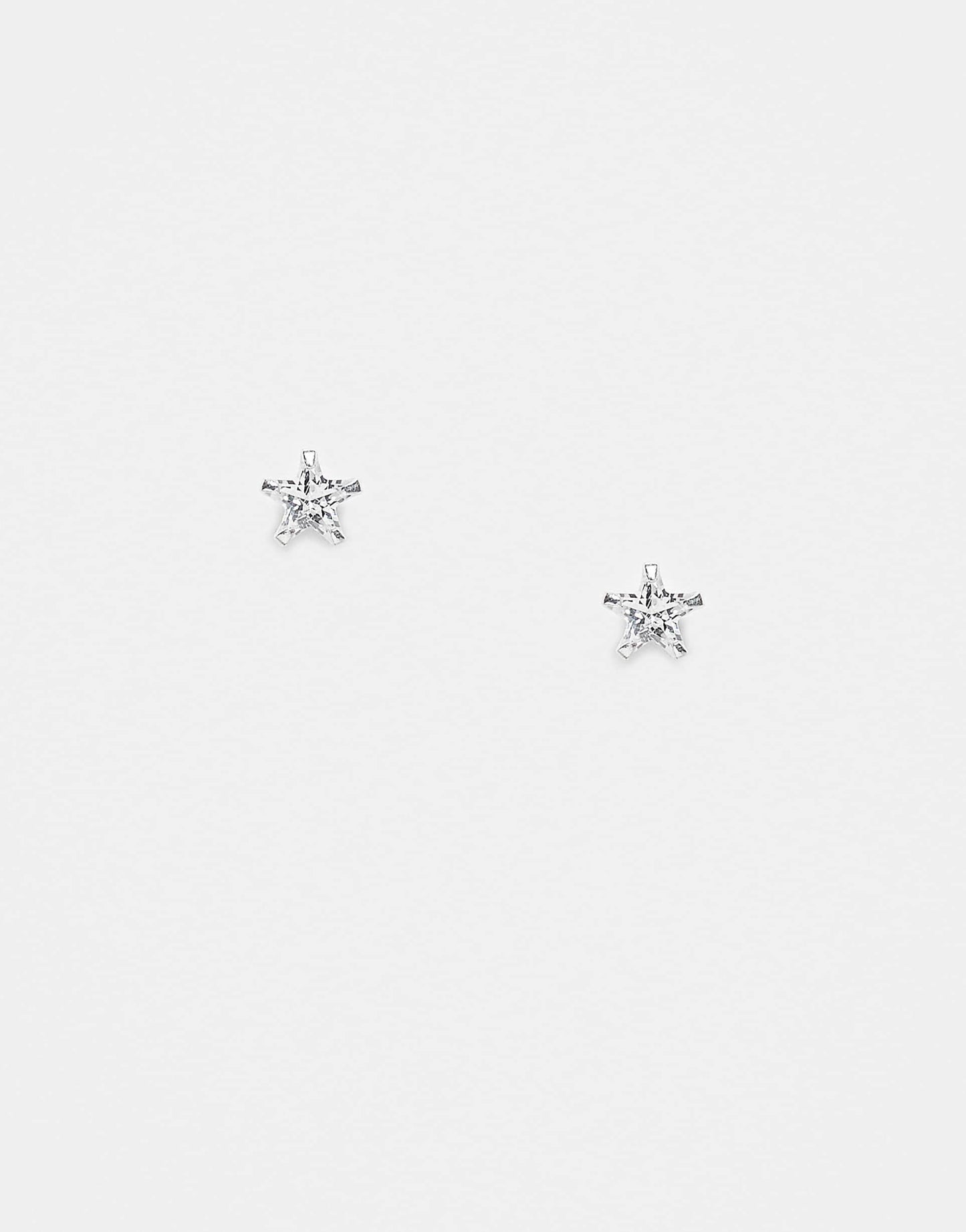 Cubic Zirconia Star Stud Earrings
