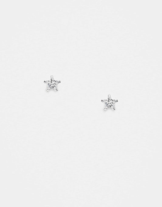 Cubic Zirconia Star Stud Earrings