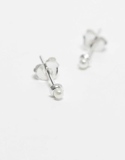 Tiny Pearl Stud Earrings