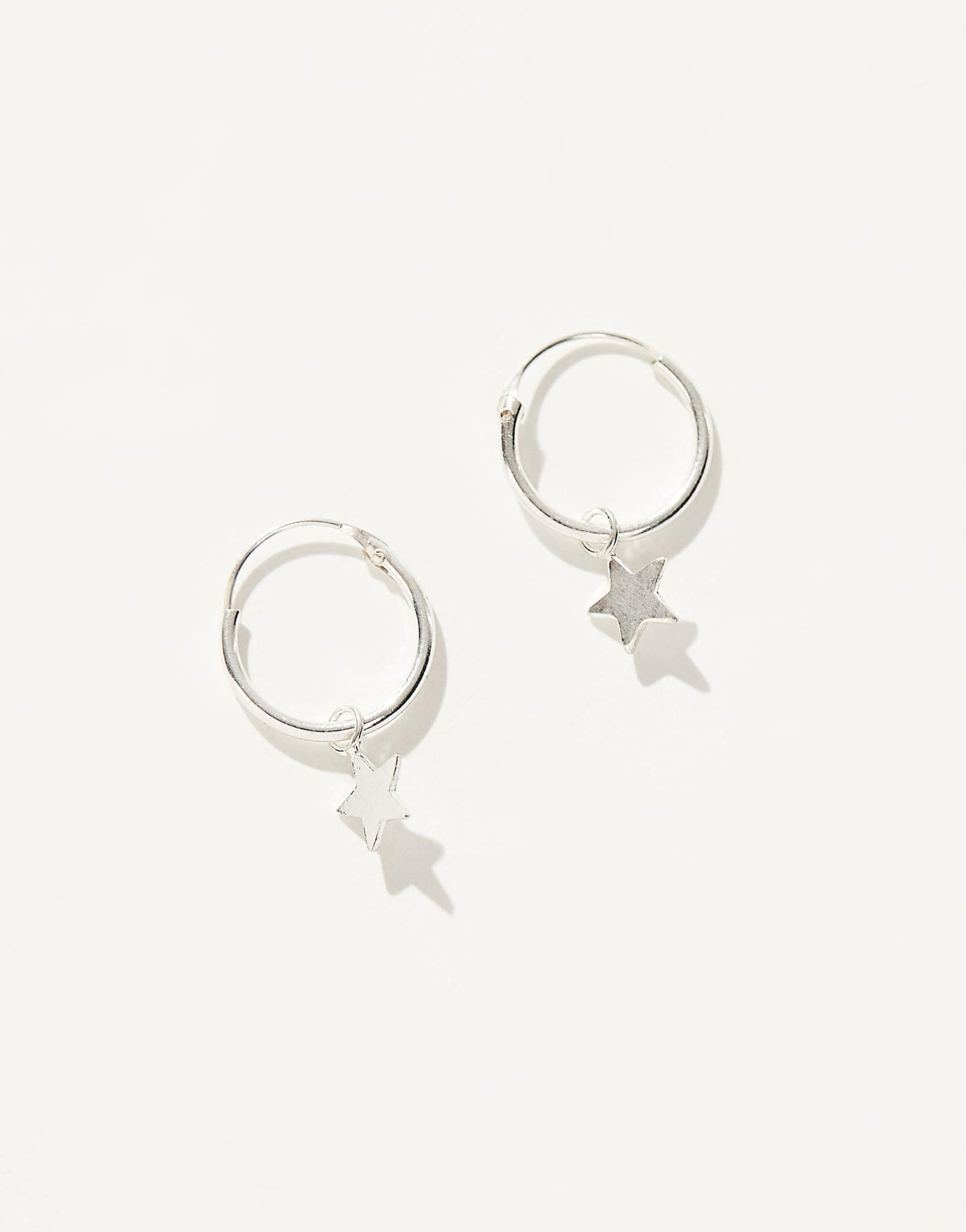 Hoop Earrings With Star Charm