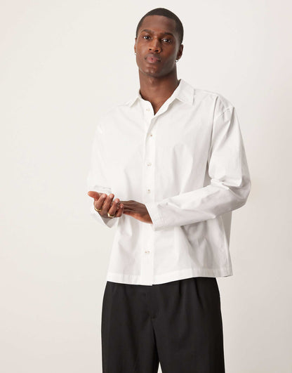 Oversized Boxy Shirt With Cuff Details