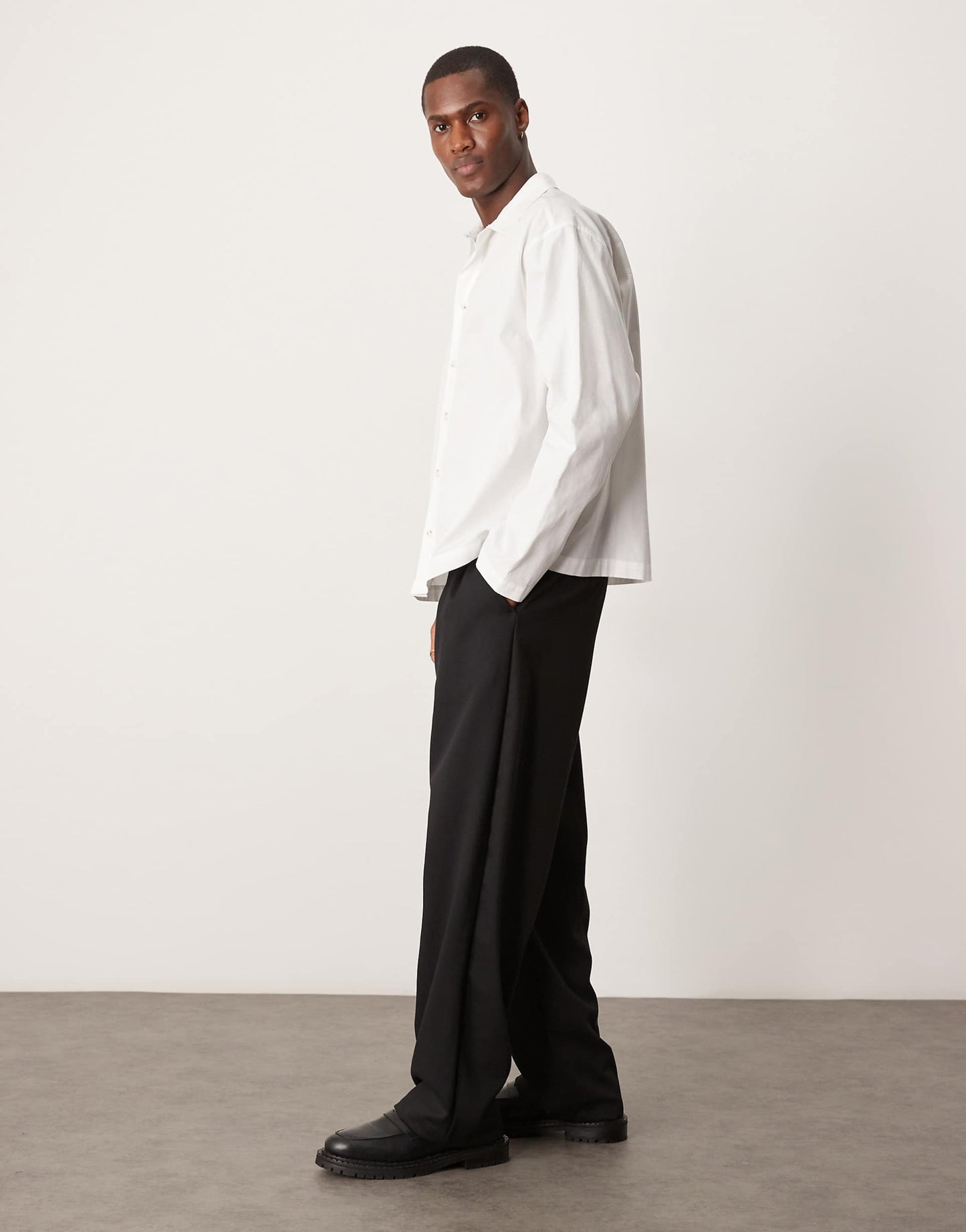 Oversized Boxy Shirt With Cuff Details