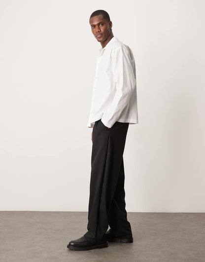 Oversized Boxy Shirt With Cuff Details