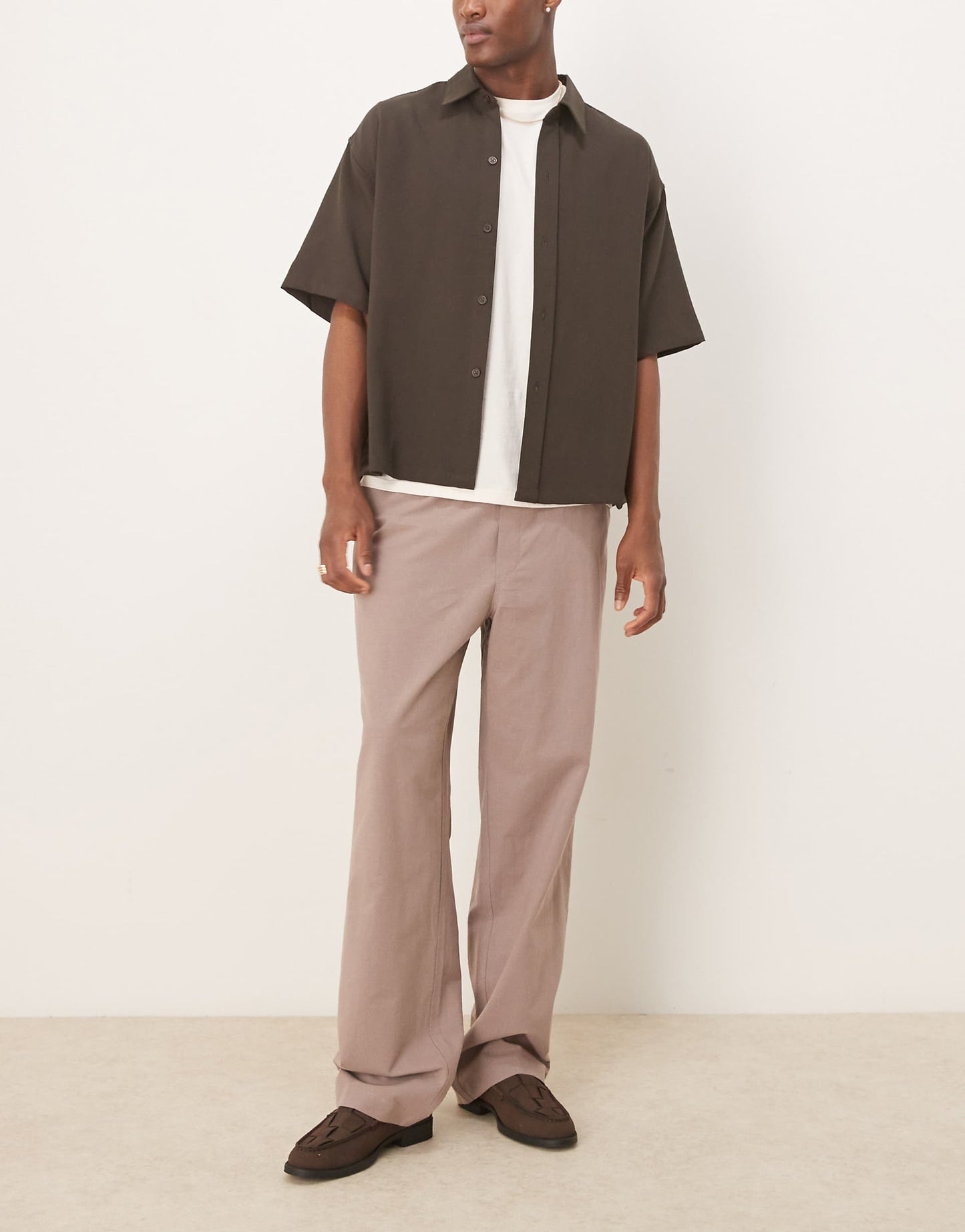 Baggy Linen Mix Trousers