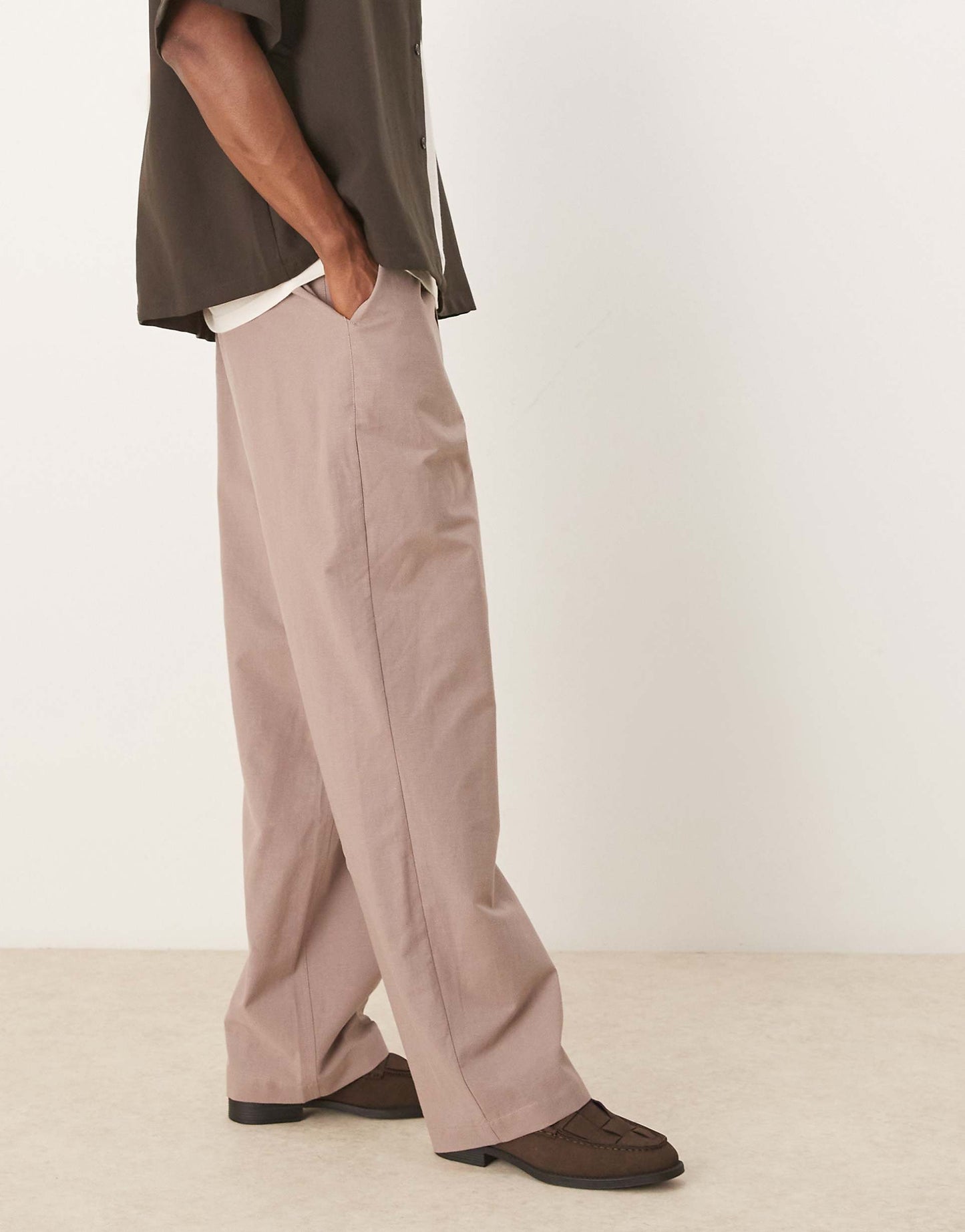 Baggy Linen Mix Trousers