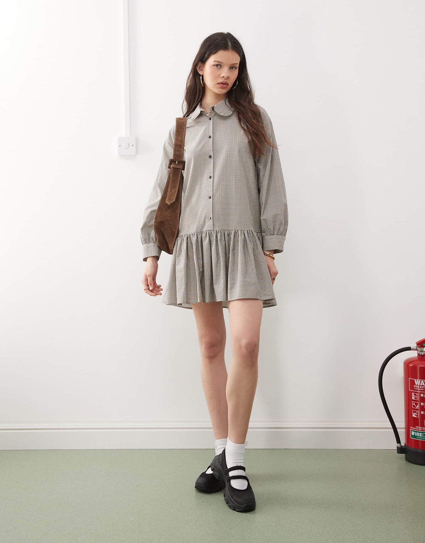 Drop Waist Shirt Dress