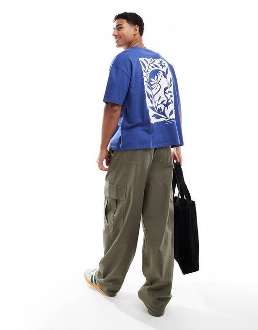 Boxy Oversized T-Shirt With Celestial Graphic